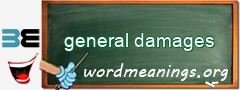 WordMeaning blackboard for general damages
